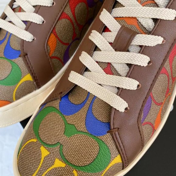 Coach Rainbow Clip Low Top Sneaker NWTCA008 - Picture 9 of 11